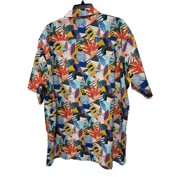Paul Fredrick Shirt Mens Floral Hawaiian Button Up Short Sleeve Classic Fit  XXL - Picture 2 of 4
